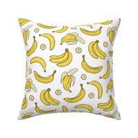 Bananas Summer Fruits on White