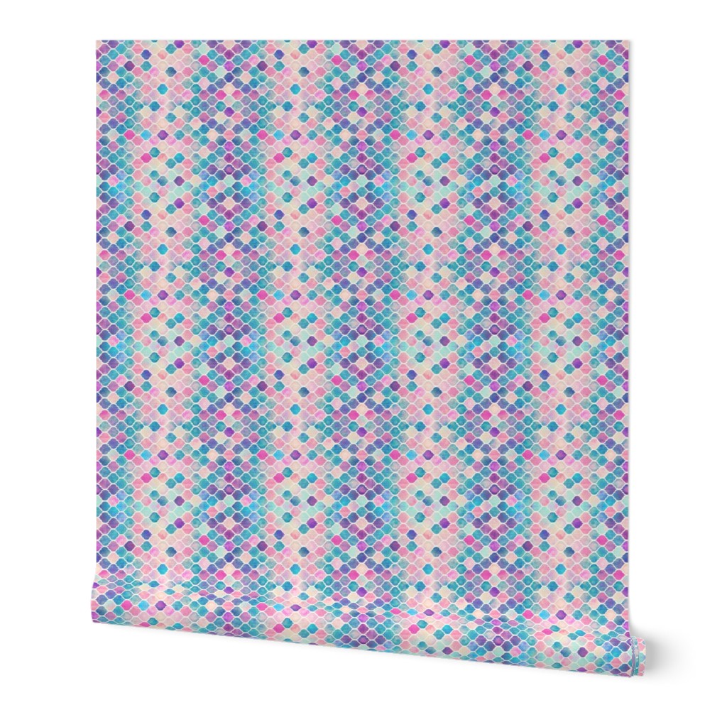 Extra Tiny Rainbow Pastel Watercolor Moroccan Horizontal