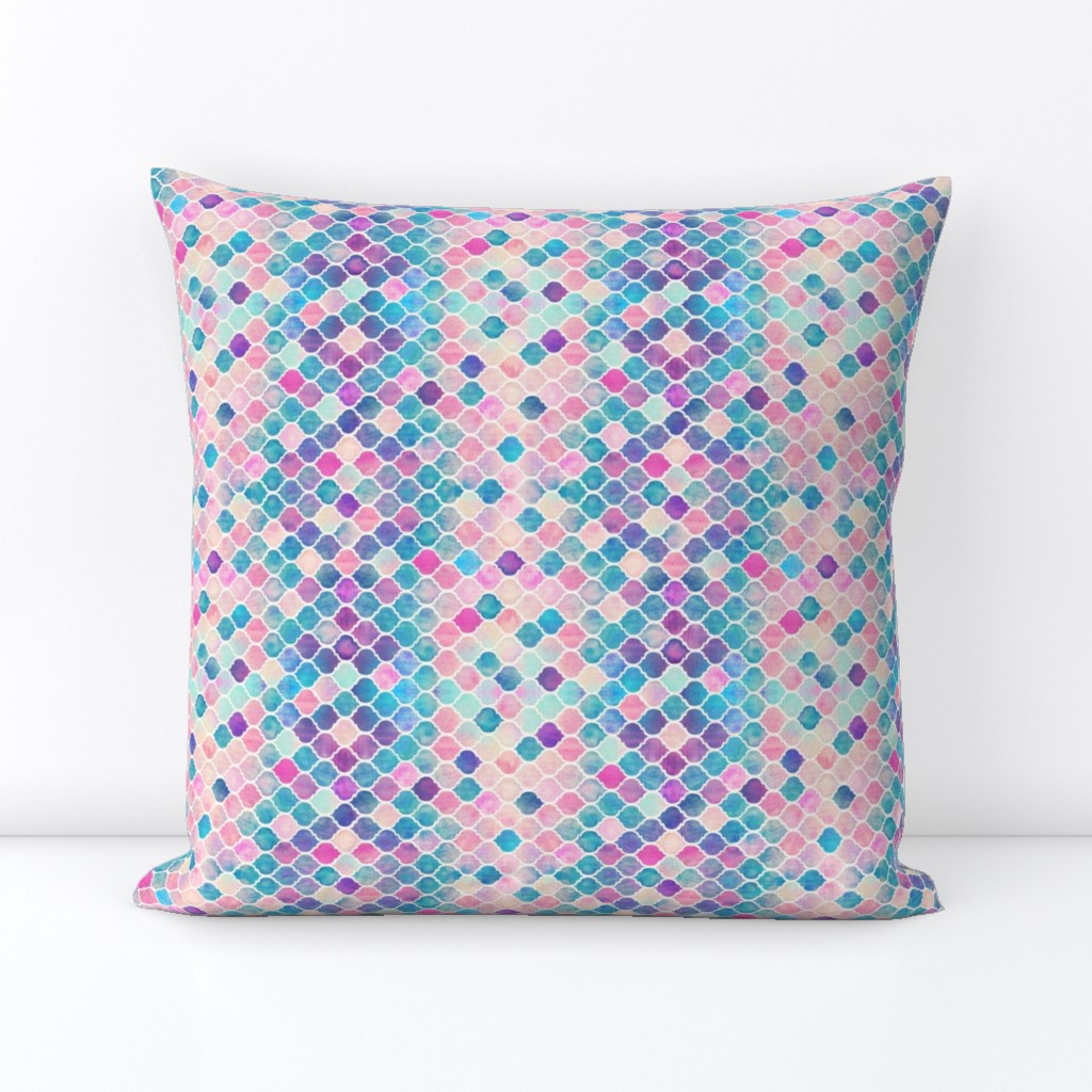 Extra Tiny Rainbow Pastel Watercolor Moroccan Horizontal