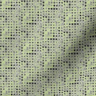 Dots and Spots of Grey Smudged on Cool Spring Green