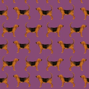 bloodhound fabric simple dog design - amethyst