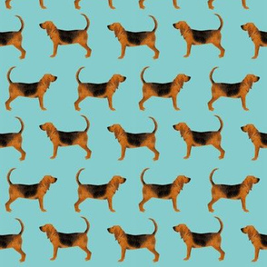 bloodhound fabric simple dog design - blue tint