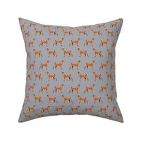 irish terrier fabric dog fabric - grey