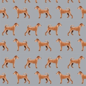 irish terrier fabric dog fabric - grey