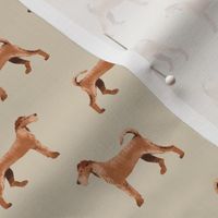 irish terrier fabric dog fabric - sand