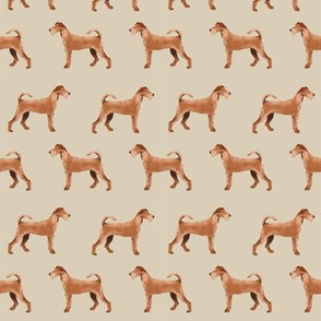 irish terrier fabric dog fabric - sand