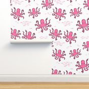 octopus fabric // pink octopus design andrea lauren design 