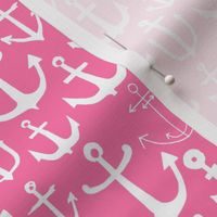 anchor fabric // nautical ocean fabric nursery baby design - pink