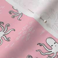 octopus fabric // ocean animals pink fabric nursery baby design 