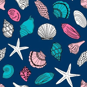 shells fabric // seashell summer beach fabric summer fabric baby nursery