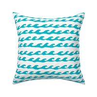 waves fabric // wave nursery fabric ocean water fabric - turquoise