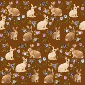 Bunnies in the Garden, Autumn Brown