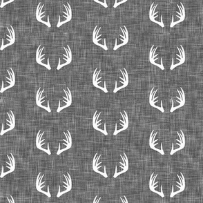 (small scale) antlers on linen
