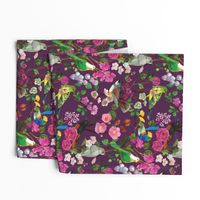 Birds and Blooms Chinoiserie {Plum}