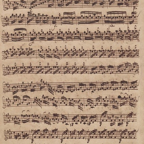 Bach's handwritten sheet music - Preludio - BWV1006