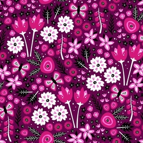 Spring Garden (Dark Pink)