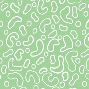 Green and White Squiggles