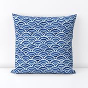 Seigaiha Blue Sea Waves - Navy