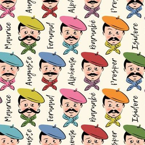 men mustaches bandanas names