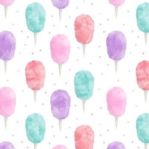 cotton candy with polka dots