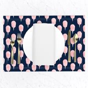 cotton candy - pink on navy