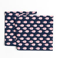 cotton candy - pink on navy