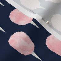 cotton candy - pink on navy