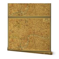 London vintage map, large (to be printed on 42" wide fabric)