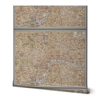 London vintage map, large (to be printed on 42" wide fabric)
