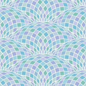 geodesic scallop - pastel blues