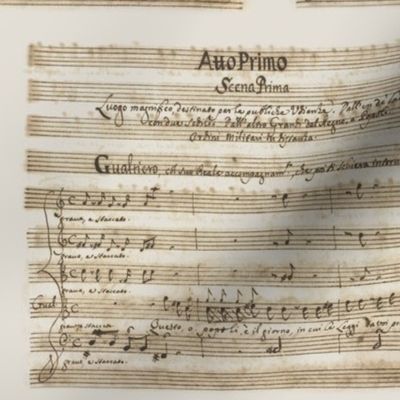 Alessandro Scarlatti's handwritten sheet music for Griselda