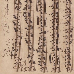 Bach's handwritten sheet music - Preludio - BWV1006 (sideways)