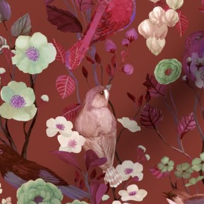 Birds and Blooms Chinoiserie {Antique Forest}