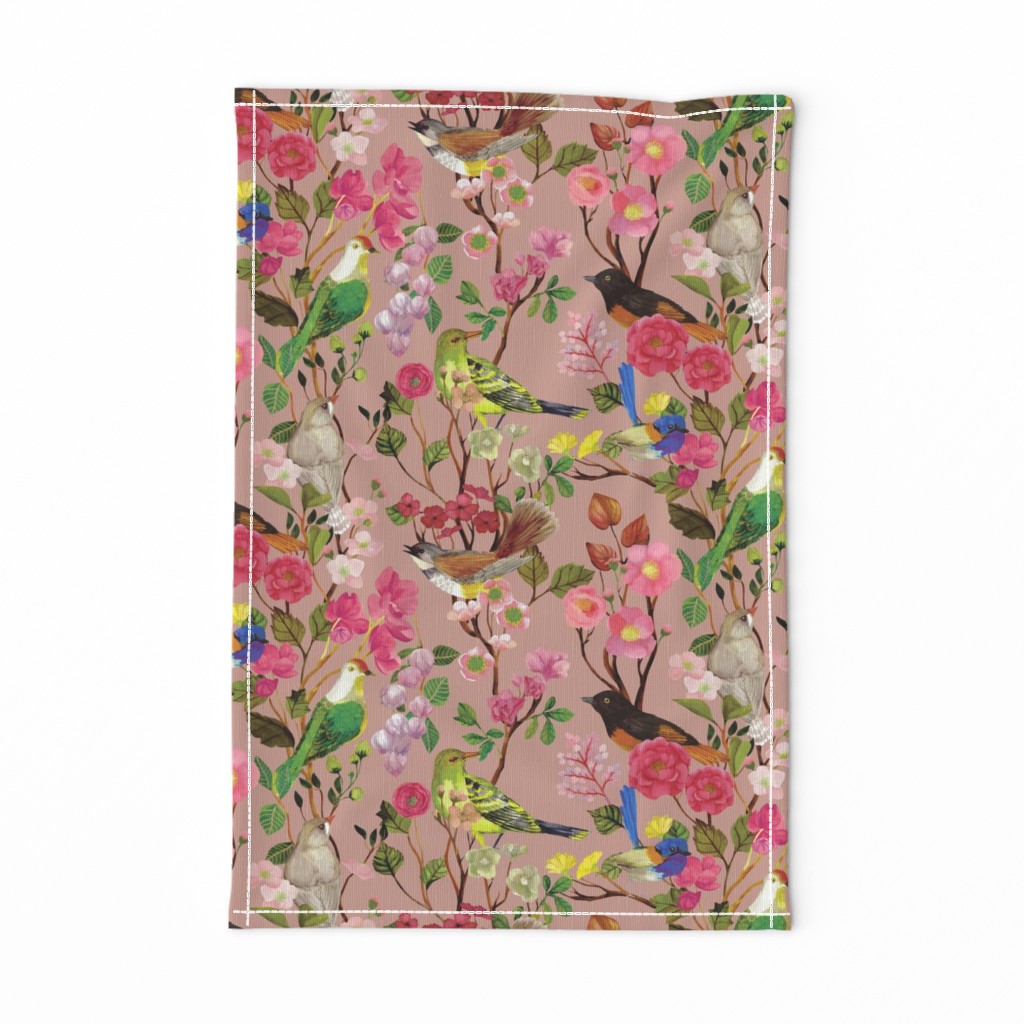 Birds and Blooms Chinoiserie {Rose}