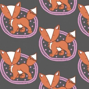 Sassy Fox in Pink Ovals