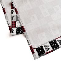 3" small scale - Little Man & You Will Move Mountains Quilt Top - buffalo plaid (90)