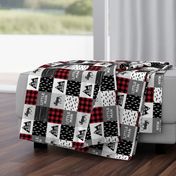 3" small scale - Little Man & You Will Move Mountains Quilt Top - buffalo plaid (90)
