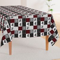 3" small scale - Little Man & You Will Move Mountains Quilt Top - buffalo plaid (90)