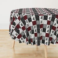 3" small scale - Little Man & You Will Move Mountains Quilt Top - buffalo plaid (90)