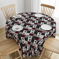 3" small scale - Little Man & You Will Move Mountains Quilt Top - buffalo plaid (90)