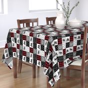 3" small scale - Little Man & You Will Move Mountains Quilt Top - buffalo plaid (90)