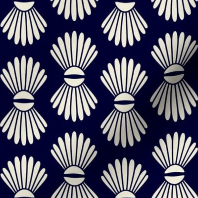 Scallop Shells Midnight Blue