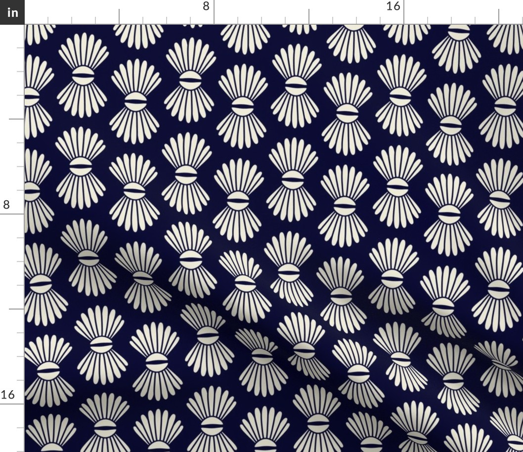 Scallop Shells Midnight Blue