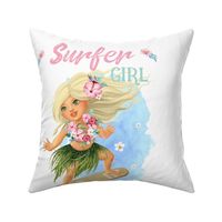 Surfer Girl 16"x16" Square in 18"x18" / Pillow