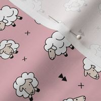 Wool and sleep adorable baby sheep sweet dreams pastel pink