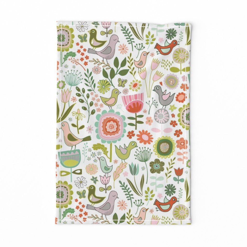 Birds & blooms - Springtime - large