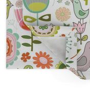 Birds & blooms - Springtime - large