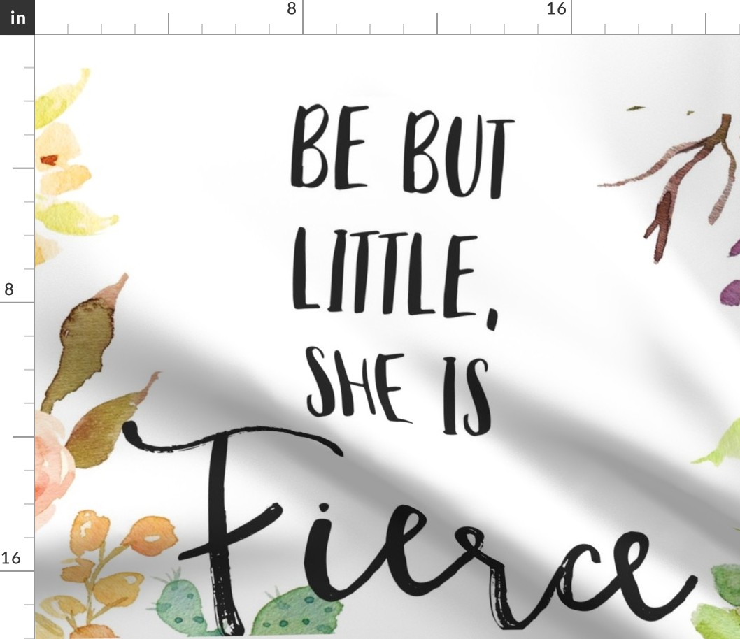 42"x54" / 1.5" Yards of Kona Cotton /  Fierce Quote / UPRIGHT