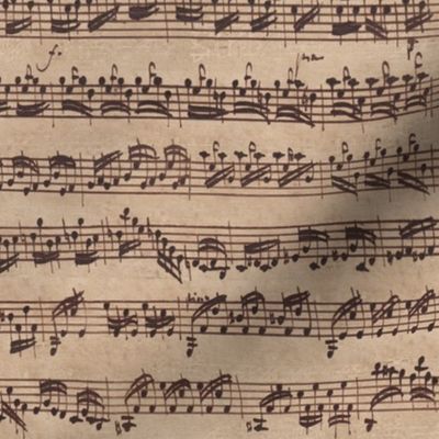 Bach's handwritten sheet music - seamless, original colors