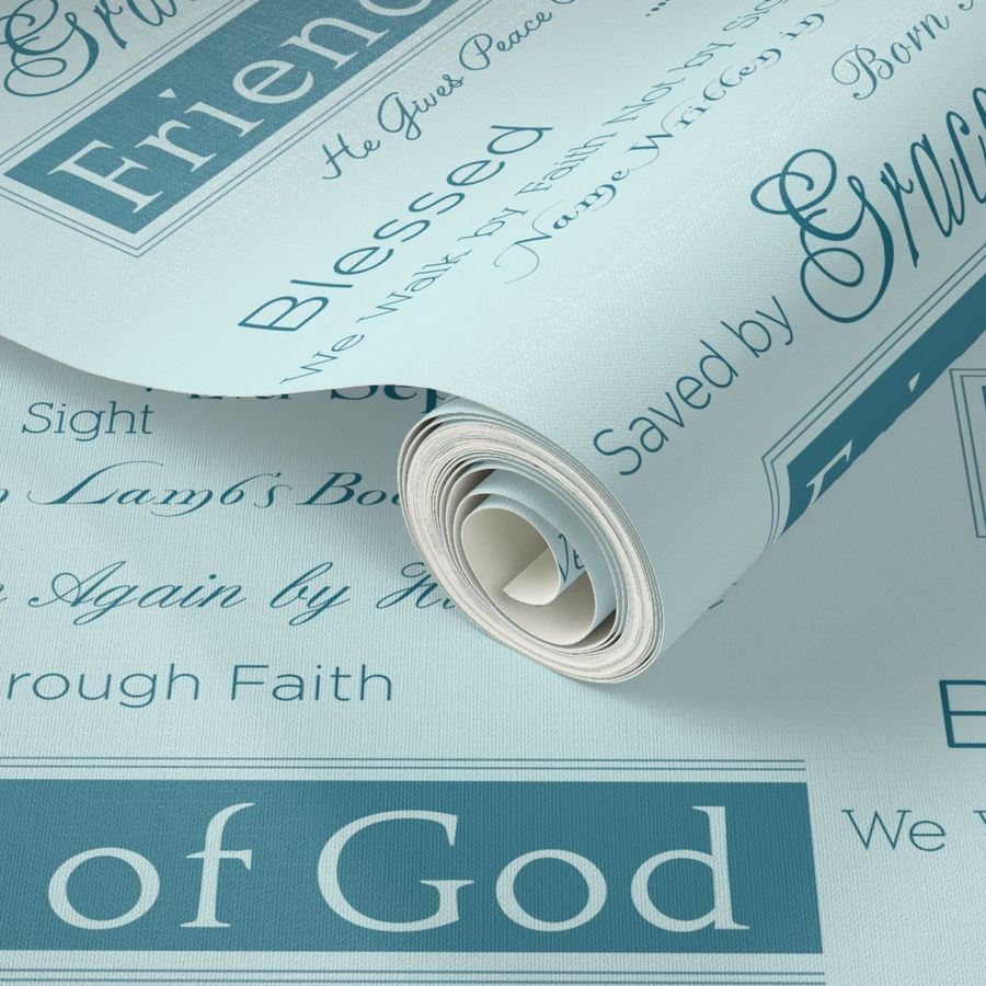 Friend of God Names on Aqua Green 